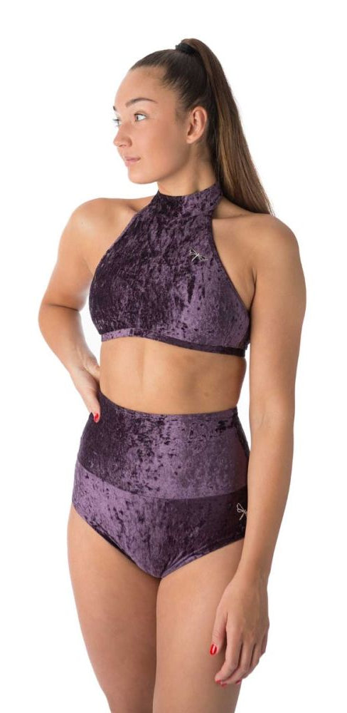 Top Lisette velours Violet - Dragonfly