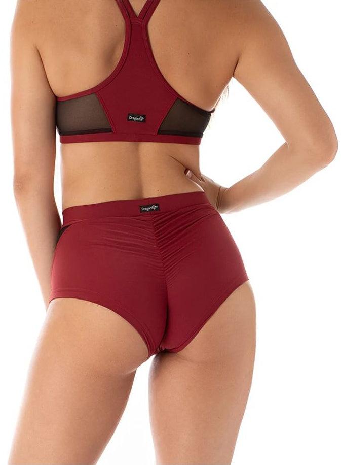 Short Monica en maille Bordeaux - Dragonfly