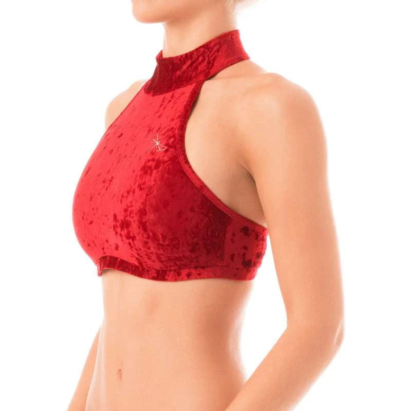 Haut Lisette en velours - ruby velvet by Dragonfly