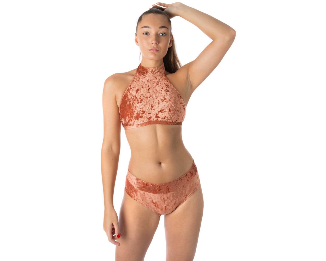 Short Hot Pants Velours Bronze - Dragonfly