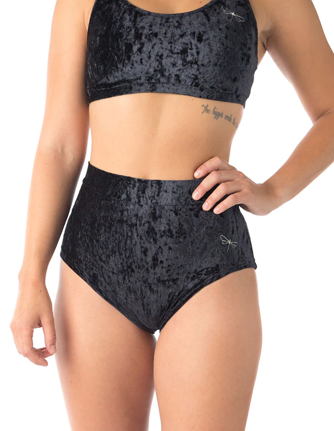Short Lola Velours Noir - Dragonfly