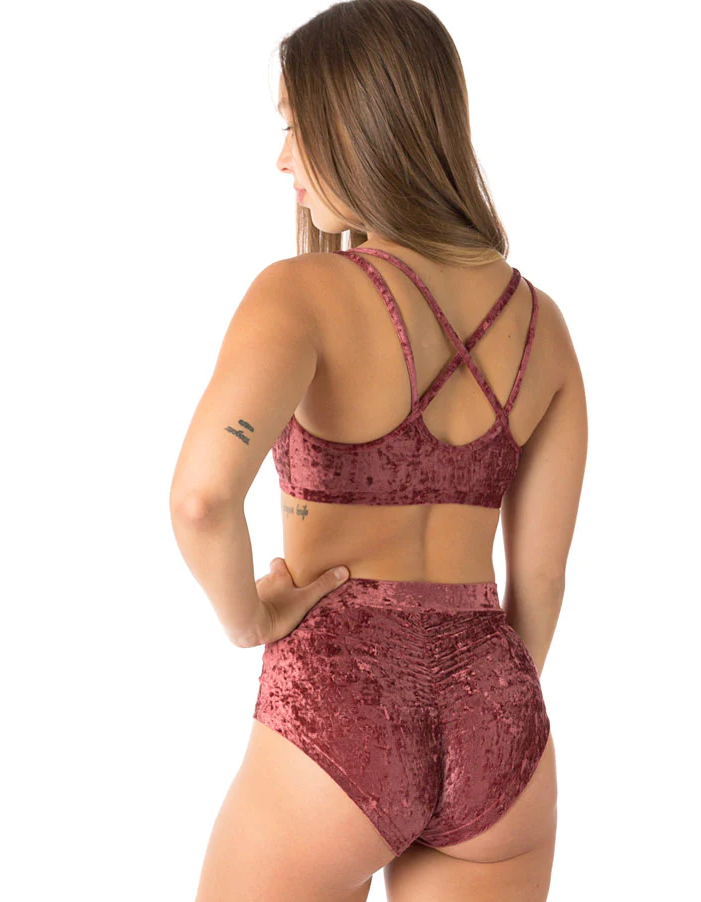 Short Lola Velours Amaranth - Dragonfly