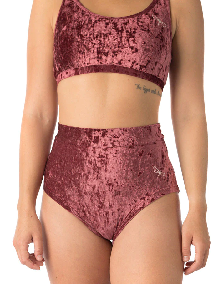 Short Lola Velours Amaranth - Dragonfly