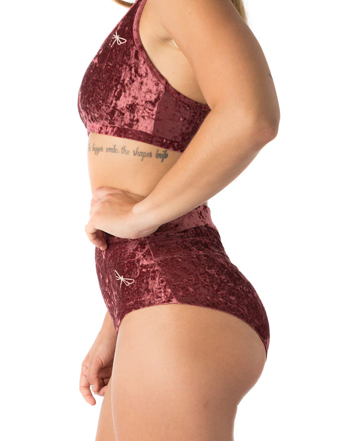 Short Lola Velours Amaranth - Dragonfly