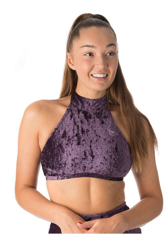 Top Lisette velours Violet - Dragonfly